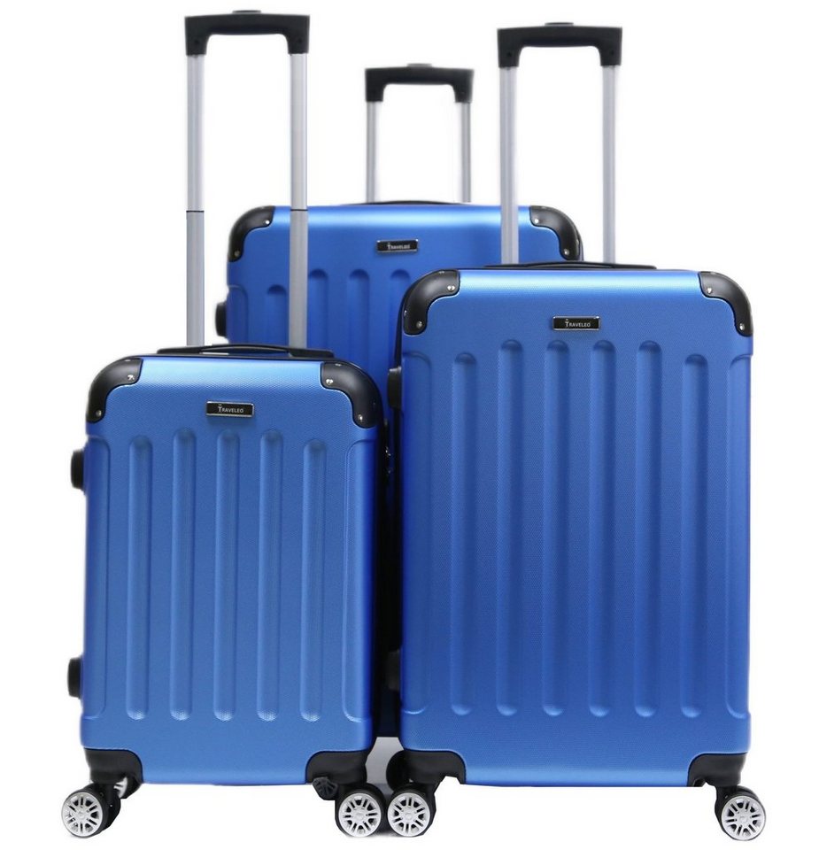 KESSMANN Kofferset Hartschalenkoffer Set 3 Teilig Kofferset L XL XXL mittel groß Koffer, 4 Rollen, (Koffer-Set, 3 tlg., Leichtgewicht Rollkoffer 360° Rollen Reisen Urlaub Reisekoffer Set), Trolley Gepäckset Hartschalenkoffer Urlaubskoffer Handgepäck Organizer von KESSMANN