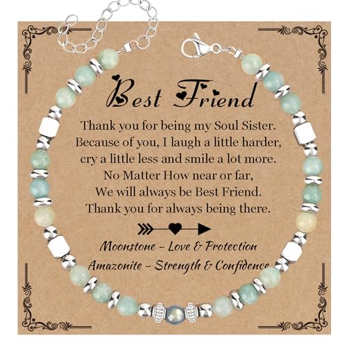 4mm Natürliche Mondsteinperlen Armband für Frauen Mama, Geburtstag Weihnachten Erntedankfest Muttertagsgeschenk Schmuckgeschenk, Edelstahl Verstellbares Armband für die Beste Schwester Freundin 4mm Natürliche Mondsteinperlen Armband für Frauen Mama, Geburtstag Weihnachten Erntedankfest Muttertagsgeschenk Schmuckgeschenk, Edelstahl Verstellbares Armband für die Beste Schwester Freundin von Kessofera