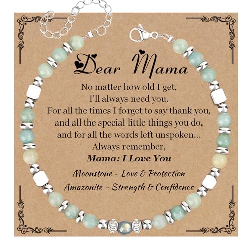 4mm Natürliche Mondsteinperlen Armband für Frauen Mama, Geburtstag Weihnachten Erntedankfest Muttertagsgeschenk Schmuckgeschenk, Edelstahl Verstellbares Armband für die Schwester Beste Freundin 4mm Natürliche Mondsteinperlen Armband für Frauen Mama, Geburtstag Weihnachten Erntedankfest Muttertagsgeschenk Schmuckgeschenk, Edelstahl Verstellbares Armband für die Schwester Beste Freundin von Kessofera