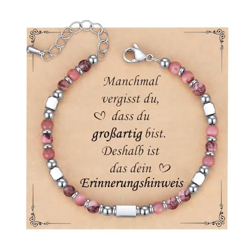 4mm Perlenarmband Silber Damen Armband - Einstellbar Edelstahl Hummerschließe,Frauen Armbänder mit Quader Charm, Freundin Schwester Mutter Schmuck Geschenke für Tag des Gedenkens Geburtstag(Beerenrot) 4mm Perlenarmband Silber Damen Armband - Einstellbar Edelstahl Hummerschließe,Frauen Armbänder mit Quader Charm, Freundin Schwester Mutter Schmuck Geschenke für Tag des Gedenkens Geburtstag(Beerenrot) von Kessofera
