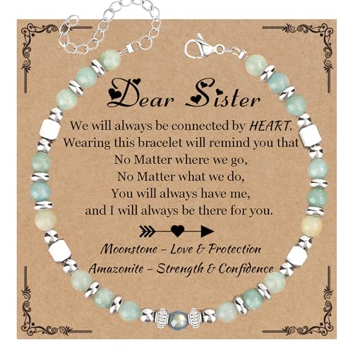 Natürliche 4MM Mondsteinperlen Armband für Frauen Mama, Geburtstag Weihnachten Erntedankfest Muttertagsgeschenk Schmuckgeschenk, Edelstahl Verstellbares Armband für die Beste Freundin Schwester Natürliche 4MM Mondsteinperlen Armband für Frauen Mama, Geburtstag Weihnachten Erntedankfest Muttertagsgeschenk Schmuckgeschenk, Edelstahl Verstellbares Armband für die Beste Freundin Schwester von Kessofera