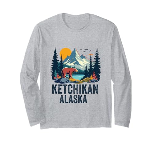 Ketchikan Alaska Souvenir Travel Passende Familie Herren Damen Langarmshirt von Ketchikan Alaska Souvenir Reminder