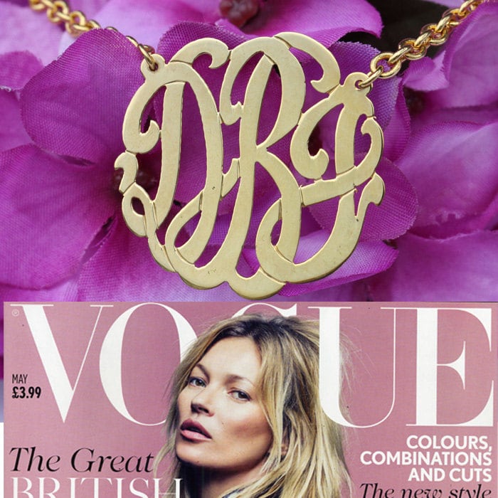 Wie Bei Vogue Zu Sehen - Handgefertigte Monogramm-Halskette Kleine Bis Große Größen | Bestellen Sie Alle Initialen, Personalisierter von KetiSorelyDesigns