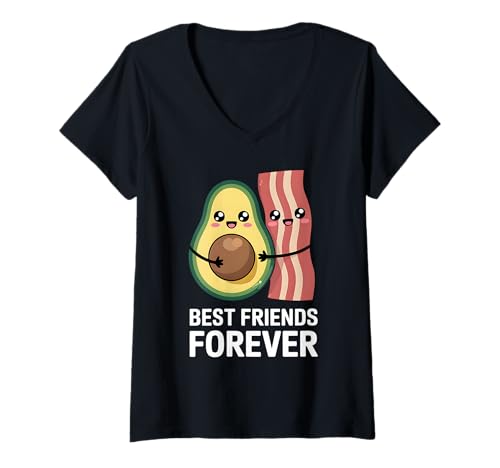 Damen Keto Mit Geringer Kohlenhydrate Beste Freunde Für Immer T-Shirt mit V-Ausschnitt Damen Keto Mit Geringer Kohlenhydrate Beste Freunde Für Immer T-Shirt mit V-Ausschnitt von Keto Ketigenic Zitat