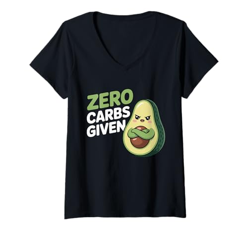 Damen Keto Mit Geringer Kohlenhydrate T-Shirt mit V-Ausschnitt Damen Keto Mit Geringer Kohlenhydrate T-Shirt mit V-Ausschnitt von Keto Ketigenic Zitat