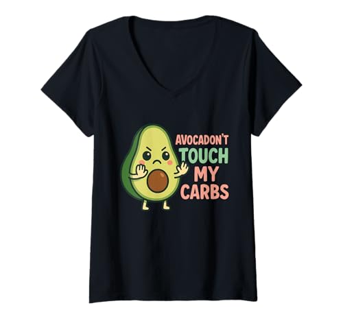 Damen Keto Mit Geringer Kohlenhydrate T-Shirt mit V-Ausschnitt Damen Keto Mit Geringer Kohlenhydrate T-Shirt mit V-Ausschnitt von Keto Ketigenic Zitat