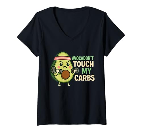 Damen Keto Mit Geringer Kohlenhydrate T-Shirt mit V-Ausschnitt Damen Keto Mit Geringer Kohlenhydrate T-Shirt mit V-Ausschnitt von Keto Ketigenic Zitat