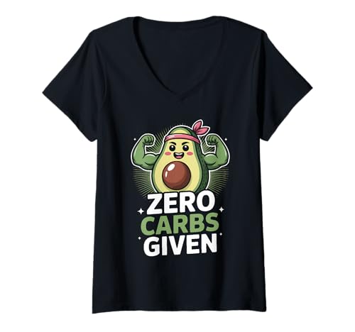 Damen Keto Mit Geringer Kohlenhydrate T-Shirt mit V-Ausschnitt Damen Keto Mit Geringer Kohlenhydrate T-Shirt mit V-Ausschnitt von Keto Ketigenic Zitat