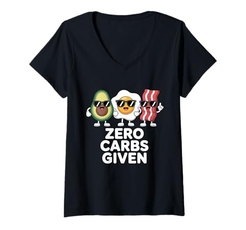 Damen Keto Mit Geringer Kohlenhydrate T-Shirt mit V-Ausschnitt Damen Keto Mit Geringer Kohlenhydrate T-Shirt mit V-Ausschnitt von Keto Ketigenic Zitat