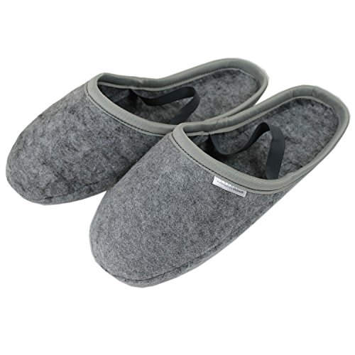 Kettelservice-Metzker Museumspantoffeln - Handwerkerpantoffeln - Filzüberschuhe - Filzlatschen - Schutzschuh - Schlosspantoffeln (1 Paar Grau) von Kettelservice-Metzker