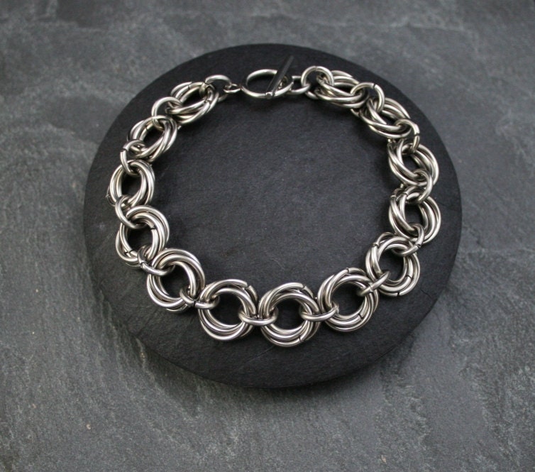 Armkette - Roses Groß Edelstahl von KettenKunst