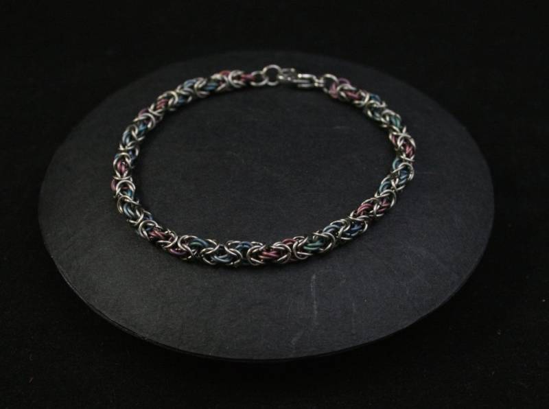 Titaniumarmkette - Byzantine Rainbow Titaniumarmkette - Byzantine Rainbow von KettenKunst