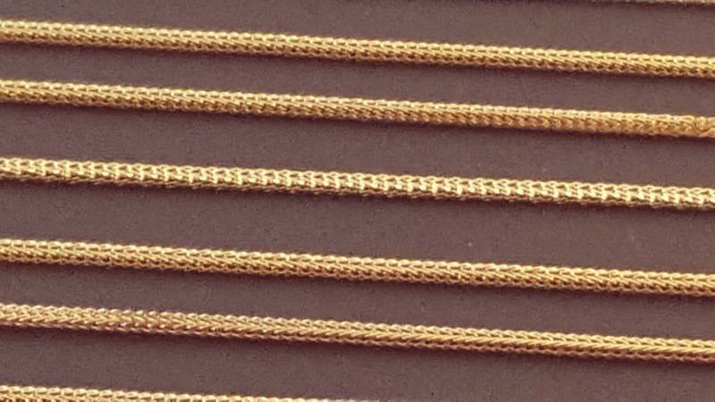 14 K Solid Gelbgold 0, 85 Mm Quadrat Weizen Kettenhalskette 20 ", 22 "Meistverkaufte Perfekte Geschenk." 14 K Solid Gelbgold 0, 85 Mm Quadrat Weizen Kettenhalskette 20 ", 22 "Meistverkaufte Perfekte Geschenk." von Kevinjewelry
