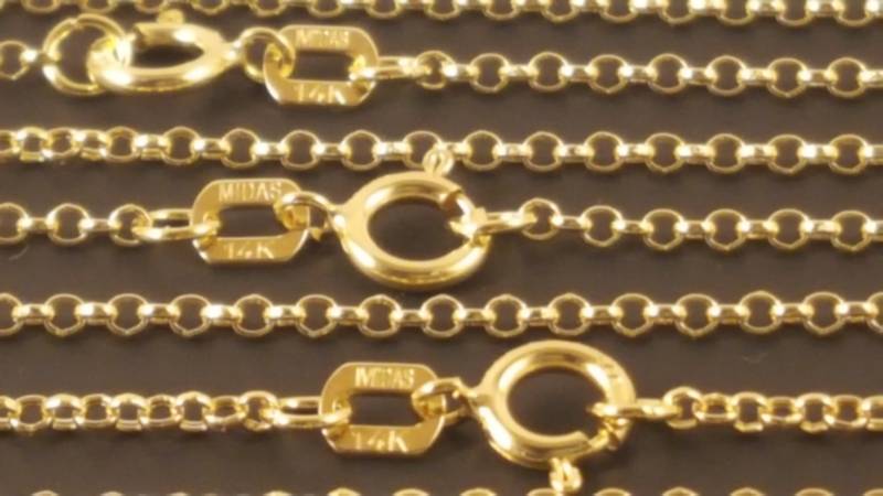 14K Solid Gelb Gold 1, 55 Mm Rolo Kettenhalskette 16 , 18 20 22 24 14K Solid Gelb Gold 1, 55 Mm Rolo Kettenhalskette 16 , 18 20 22 24 von Kevinjewelry