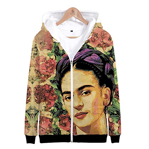 Damen O-Neck Loose Fit T-Shirt Langarm Hoodie Zip Up Lässig Buntes Ölgemälde Lustige T-Shirts Süße Tops für den Herbst Winter von kewing