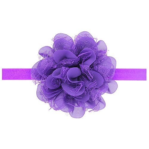 Kewl Fashion Baby Chiffon Spitze Blume Haarband Kopfbedeckung (lila) von Kewl Fashion