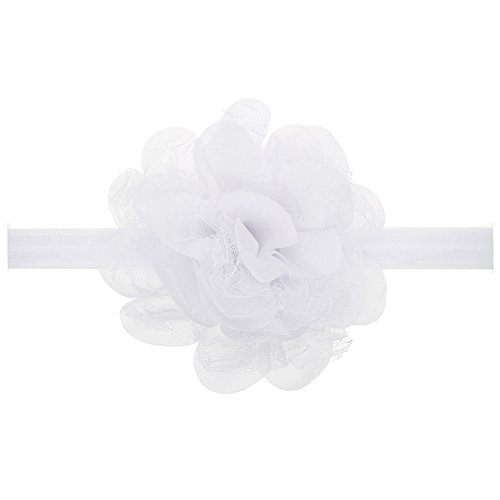 Kewl Fashion Baby Chiffon Spitze Blume Haarband Kopfbedeckung (weiß) von Kewl Fashion