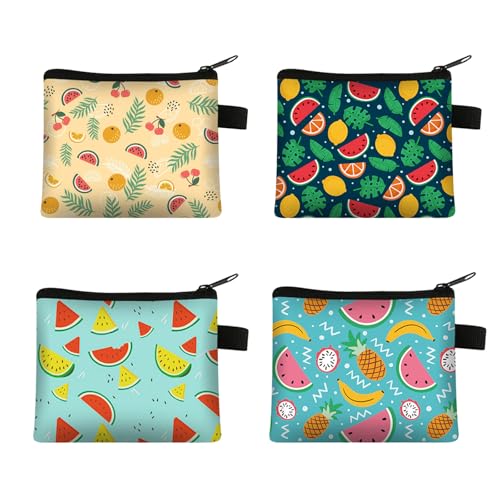 4 Stück Früchte-Geldbörse, Mini-Münzbeutel Tragbare, Kleine Täschchen Mit Reißverschluss, Cartoon-Münztasche, Damen Kinder Kleinen Portemonnaie, Für Münzen Lippenstift Schlüssel Kreditkarte Kopfhörer 4 Stück Früchte-Geldbörse, Mini-Münzbeutel Tragbare, Kleine Täschchen Mit Reißverschluss, Cartoon-Münztasche, Damen Kinder Kleinen Portemonnaie, Für Münzen Lippenstift Schlüssel Kreditkarte Kopfhörer von Kewmayer