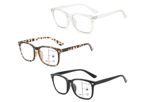 Kexinsuo Neue Retro-Mode-Blautlichtfilternde Mehrfachfokus-Lesebrillen für Männer und Frauen (3 pack, 2.5, x) von Kexinsuo