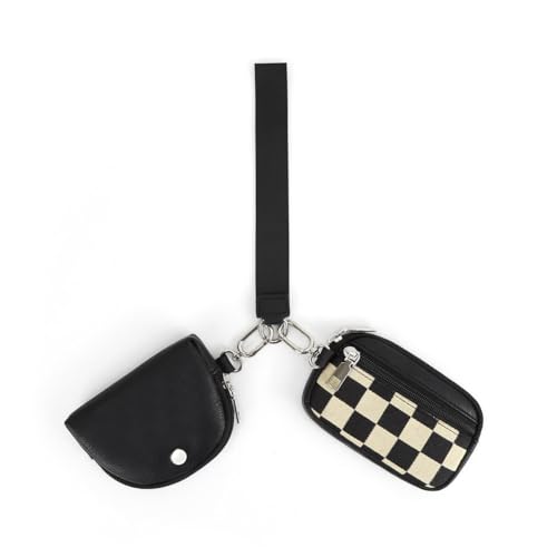 Damengeldbörse aus Kunstleder in Schachbrett-Optik (schwarz) von Kexpery