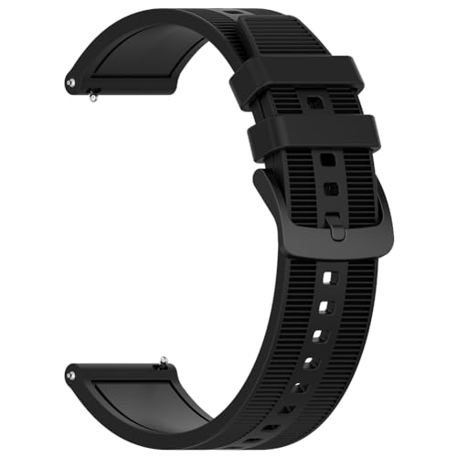 Kexpery 22 mm Silikon-Uhrenarmbänder, einfarbig, Ersatz-Smartwatch-Armband for Huawei Watch GT4, for Watch 3 (schwarz) von Kexpery