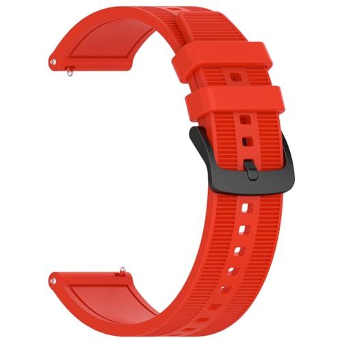 Kexpery 22 mm Silikon-Uhrenarmbänder, einfarbig, verstellbares Uhrenarmband, Smartwatch-Armband for Huawei Watch GT4, for Watch 3 (rot) von Kexpery