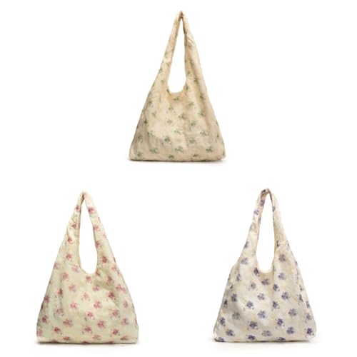 Kexpery Blumengurtbeutel Canvas Hobo Mode mit innerer Handtasche for Frauen Reisen Einkaufs Shopping Kexpery Blumengurtbeutel Canvas Hobo Mode mit innerer Handtasche for Frauen Reisen Einkaufs Shopping von Kexpery