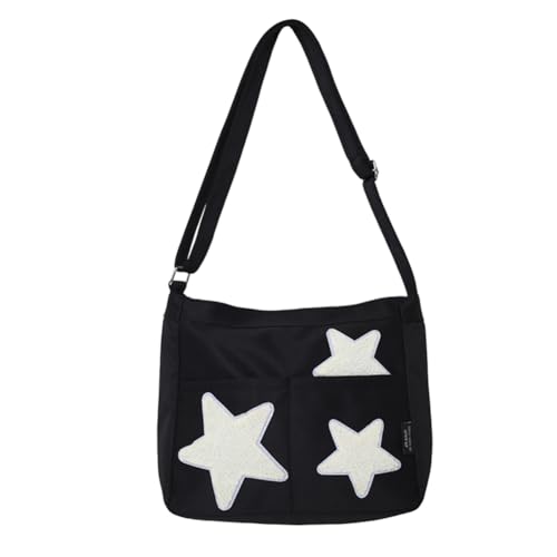 Kexpery Damen-Handtasche mit mehreren Taschen, vielseitige süße Umhängetasche, verstellbarer Riemen, Y2K-Umhängetasche, Einkaufstasche (schwarz) von Kexpery