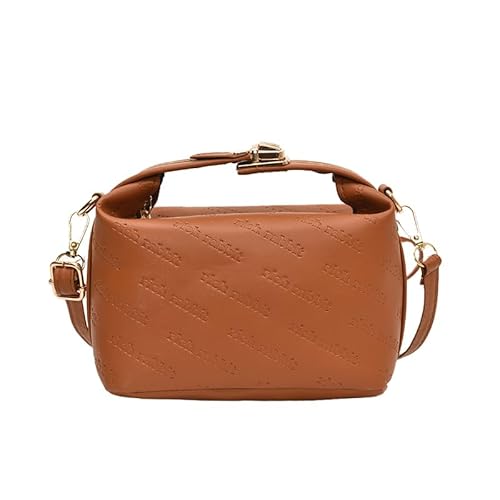 Kexpery Damen-Umhängetasche, Retro-Stil, großes Fassungsvermögen, PU-Leder, stilvolle Kuriertasche, abnehmbarer Riemen, kleine Tragetasche, Handtasche, Buchstabenmuster, für Arbeit, Reisen, Einkaufen, von Kexpery