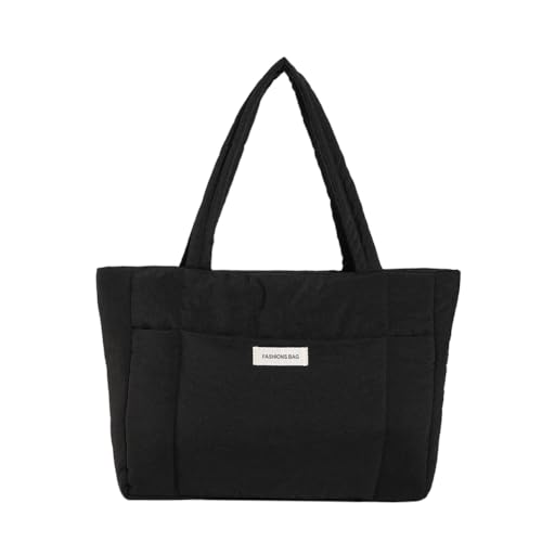 Kexpery Damenmode, lässig, gesteppte Tragetasche, bauschige Hobo-Tasche, Nylon, weich, leicht, gepolsterte Umhängetasche mit Reißverschluss und mehreren Taschen, vielseitige, große Kapazität von Kexpery