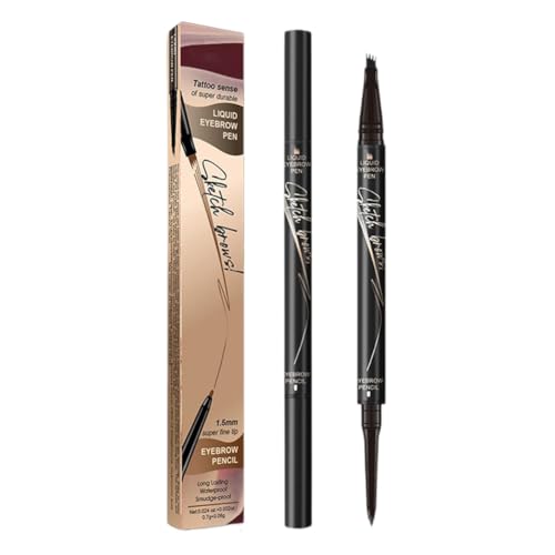 Kexpery Doppelkopfstift Doppelkopf Microblading 3D wasserdicht mit 4 -Spike -Augenbrauen for eine genaue Route von Kexpery