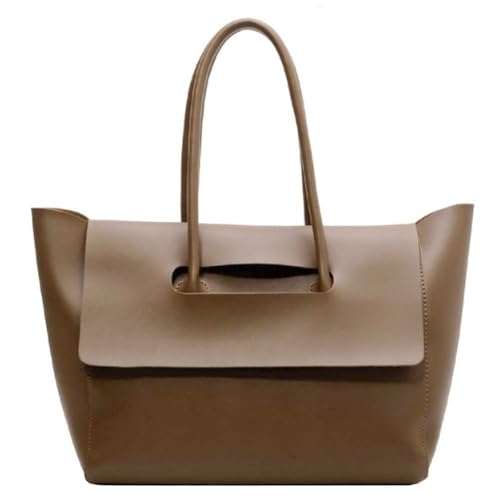 Kexpery Elegante Tasche, quadratisch, aus PU-Leder, minimalistisch, Umhängetasche, einfarbig, modisch, Handtasche, Retro, Messenger-Tasche, kaki von Kexpery