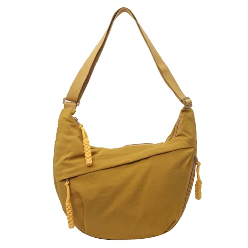 Kexpery Frauen stilvoller Knödelbeutel Multi-Pockets Mode-Umhängetasche Große Kapazität Daily Messenger Bag Verstellbarer Riemen (gelb) von Kexpery