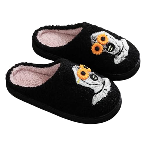 Kexpery Halloween Plush Pantoffeln bequeme Schuhe pelzige Clown -Hausschuhe for Frauen nicht -Flip -Männer von Kexpery