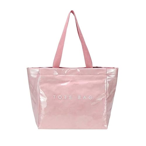 Kexpery Handtasche aus PVC, transparent, mit Schultern, aus Kraftpapier, für Damen, Shopping, Reisen, moderner Stil, Rosa Kexpery Handtasche aus PVC, transparent, mit Schultern, aus Kraftpapier, für Damen, Shopping, Reisen, moderner Stil, Rosa von Kexpery