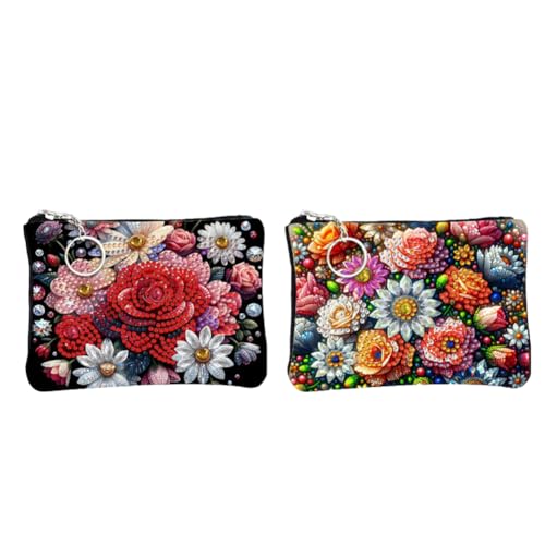 Kexpery -Handtasche mit Reißverschluss 5D -Kartenabdeckung DIY -Brieftasche for Reisen und kreative täglich von Kexpery