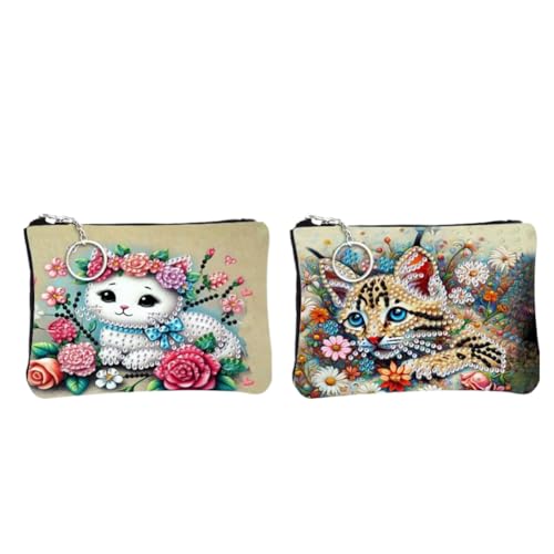 Kexpery -Handtasche mit Reißverschluss 5D -Kartenabdeckung DIY -Brieftasche for Reisen und kreative täglich von Kexpery