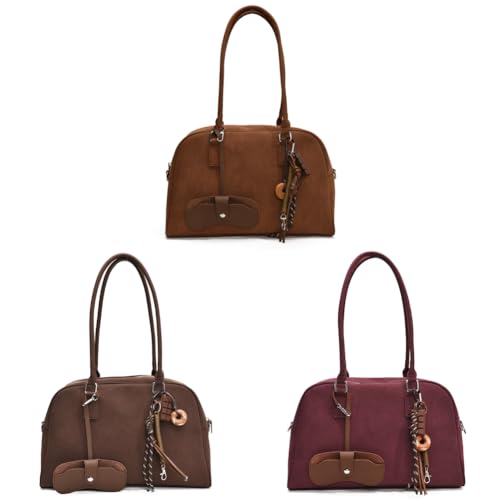 Kexpery Lederumhängetasche for Frauen mit angehängter schicker Handtasche geräumige Tasche for täglich und reisen von Kexpery