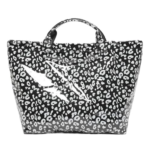 Kexpery Leopardendruck Trendy Traging Bag große Kapazität Designer Handtasche Chic Hobo Tasche Stylische Pendeltasche Outdoor -Reisetasche (schwarz) von Kexpery