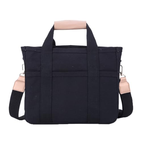 Kexpery Multi-Pocket-Handtasche, verstellbarer Riemen, Umhängetasche, Messenger-Tasche, Damen-Schultertasche, Segeltuch, große Kapazität, Studententasche von Kexpery