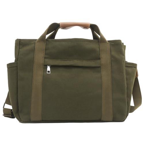 Kexpery Reisetasche aus Segeltuch mit mehreren Taschen, einfarbig, vielseitige Mutterschaftstasche, großes Fassungsvermögen, Wickel-Organizer-Tasche für Neugeborene, grün, von Kexpery