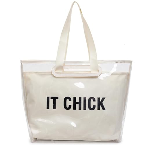 Kexpery Transparente PVC -Jelly -Tasche mit großer Kapazität Multifunktions -Umhängetasche for Reisen, Arbeit von Kexpery