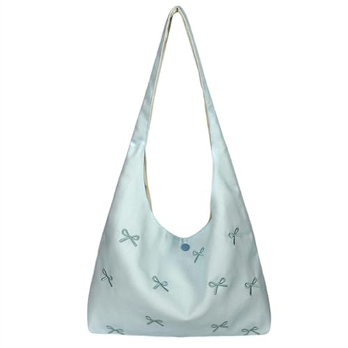 Kexpery Trendige Leinwand-Handtasche for Frauen mit Design-Fliege, lässige Schultertasche for Reisen und Arbeit von Kexpery