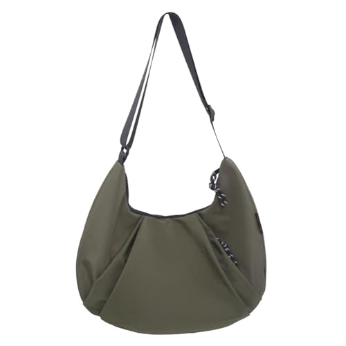 Kexpery Verstellbarer Riemen mit Griff oben, große Umhängetasche for Damen, plissierte Knödeltasche, vielseitige Umhängetasche, Umhängetasche, Outdoor-Reisetasche (grün) von Kexpery