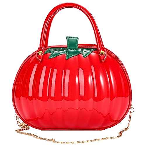 Kexpery Vielseitige kreative Umhängetasche, modisch, niedlich, multifunktional, wasserdicht, Damen-Ledertasche mit Griff oben, Halloween-Handtasche (rot) von Kexpery