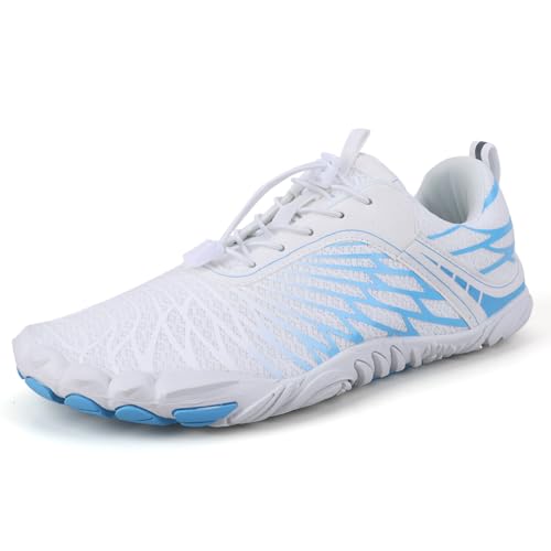 Kexpery Wasserschuhe, Unisex, rutschfest, leicht, für Strand und Outdoor, bequem, barfuß, Weiß / Blau, 46 EU Kexpery Wasserschuhe, Unisex, rutschfest, leicht, für Strand und Outdoor, bequem, barfuß, Weiß / Blau, 46 EU von Kexpery