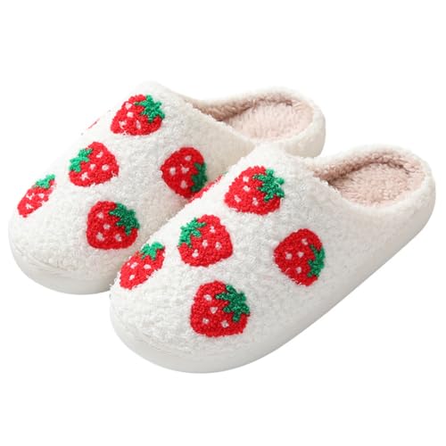 Kexpery Weiche und weiche weibliche Plüschschuhe bequeme Nicht -Slip -Heimschuhe for Innenraum und Schlafzimmer von Kexpery