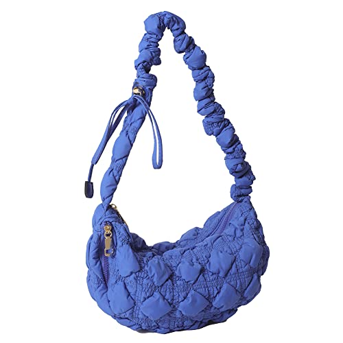 Kexpery Women Crossbody Bag gesteppte Polsterfalten -Wolken -Umhängetaschen lässig einfache Design Messenger -Taschen (blau) von Kexpery