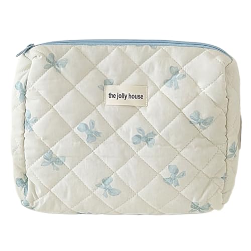 Niedliche -Make -up -Organisator -Aufbewahrungstasche mit Reißverschluss Kosmetischer Organizer Hülle Baumwollwolzenfleischpflege for Frauen und Mädchen (Blue M) von Kexpery