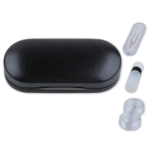 Kexpsogy Stilvolles Brillenetui mit zwei Fächern, Reisekontakte, Aufbewahrungsbox mit Entferner-Kits, Brillenhalter, praktisch, Transpare 4 Kexpsogy Stilvolles Brillenetui mit zwei Fächern, Reisekontakte, Aufbewahrungsbox mit Entferner-Kits, Brillenhalter, praktisch, Transpare 4 von Kexpsogy